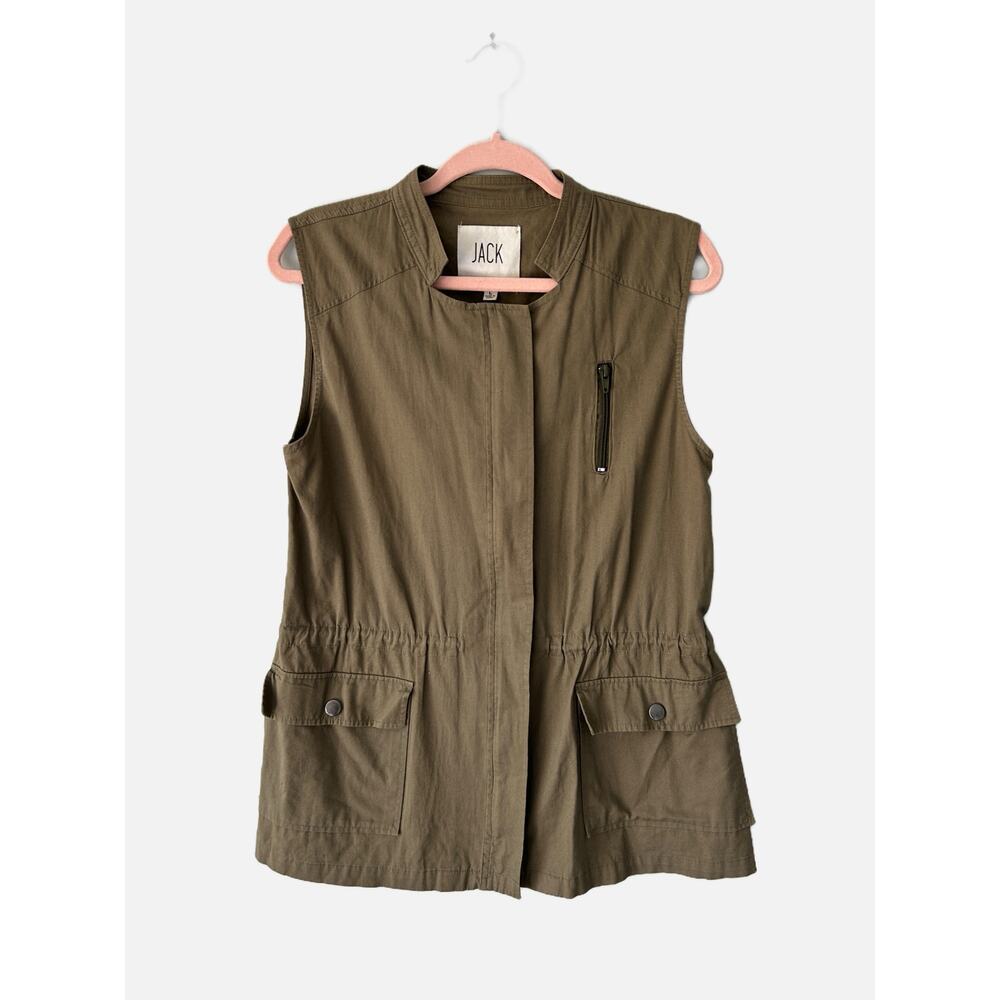 Jack by BB Dakota Green Utility Cargo Vest Large